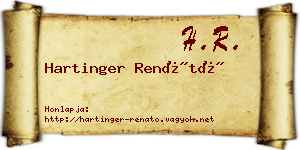 Hartinger Renátó névjegykártya