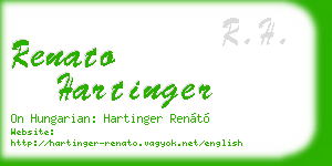 renato hartinger business card